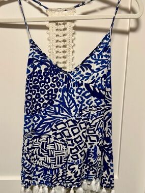 Lilly Pulitzer Pink-Label Blue & White Printed Top